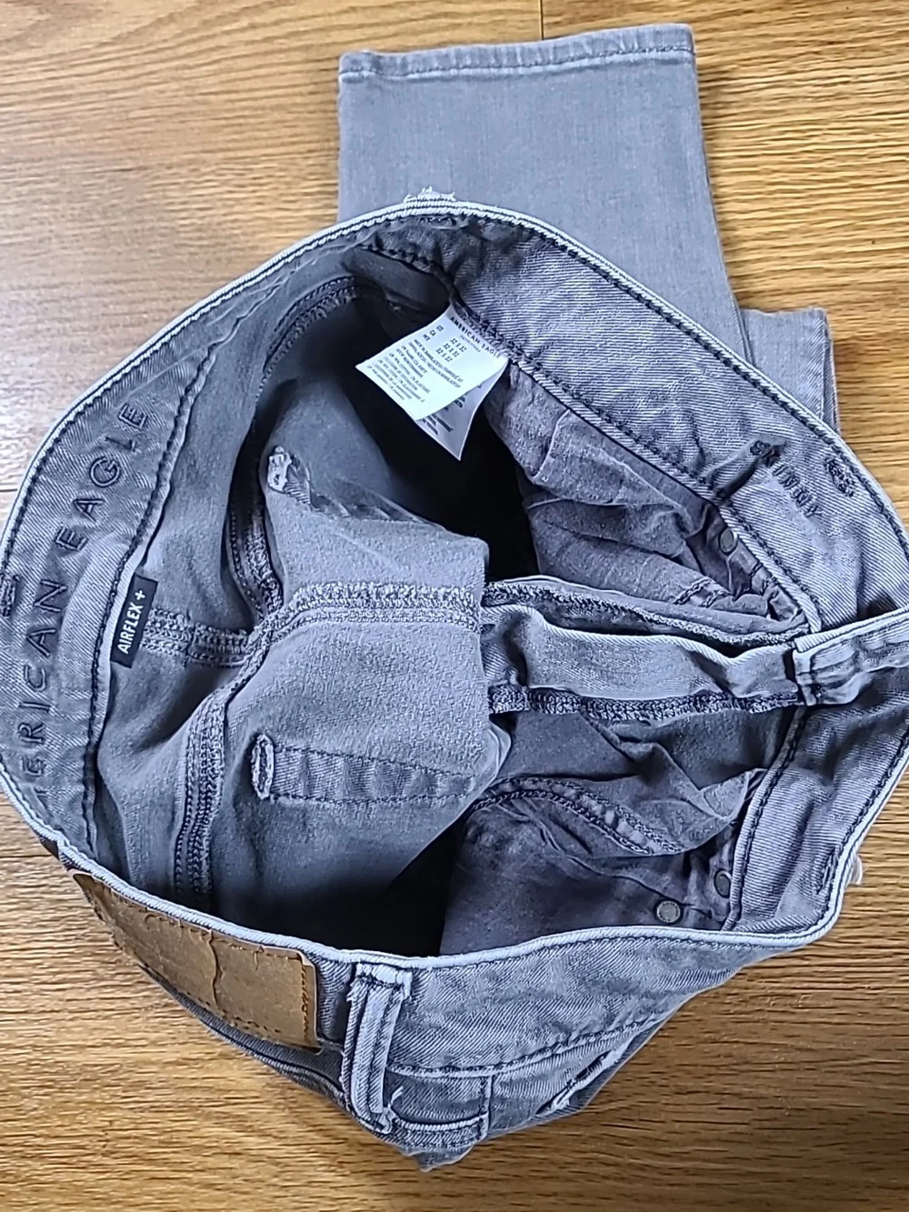 American Eagle AIRFLEX + Men's Light Gray 2020 Y2K PRE-OWNED Skinny Jean 32x29.5